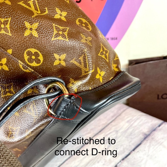 Louis Vuitton Montsouris GM backpack custom dyed black with organizer - Picture 4 of 16